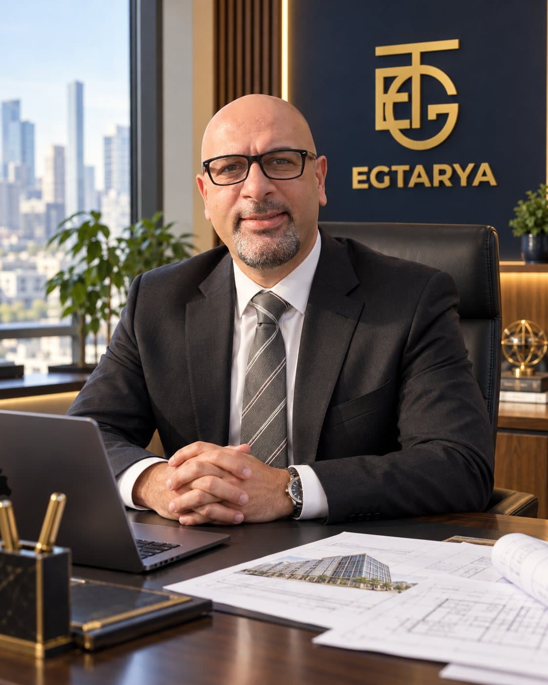 Mehdi Eghtedari, founder of EGTarya, at his desk