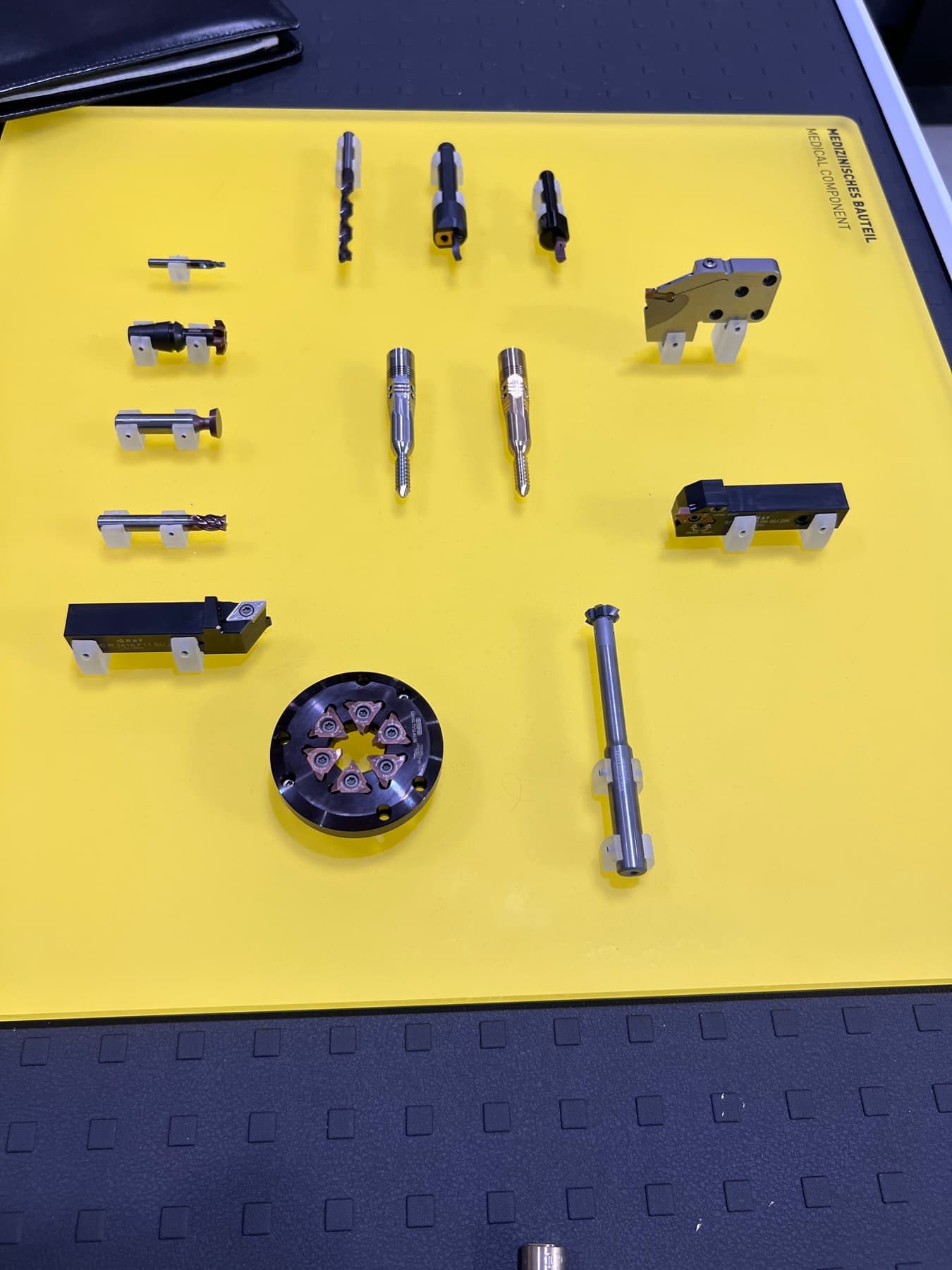 Close view of tooling and cutting components displayed at AMB Stuttgart 2026