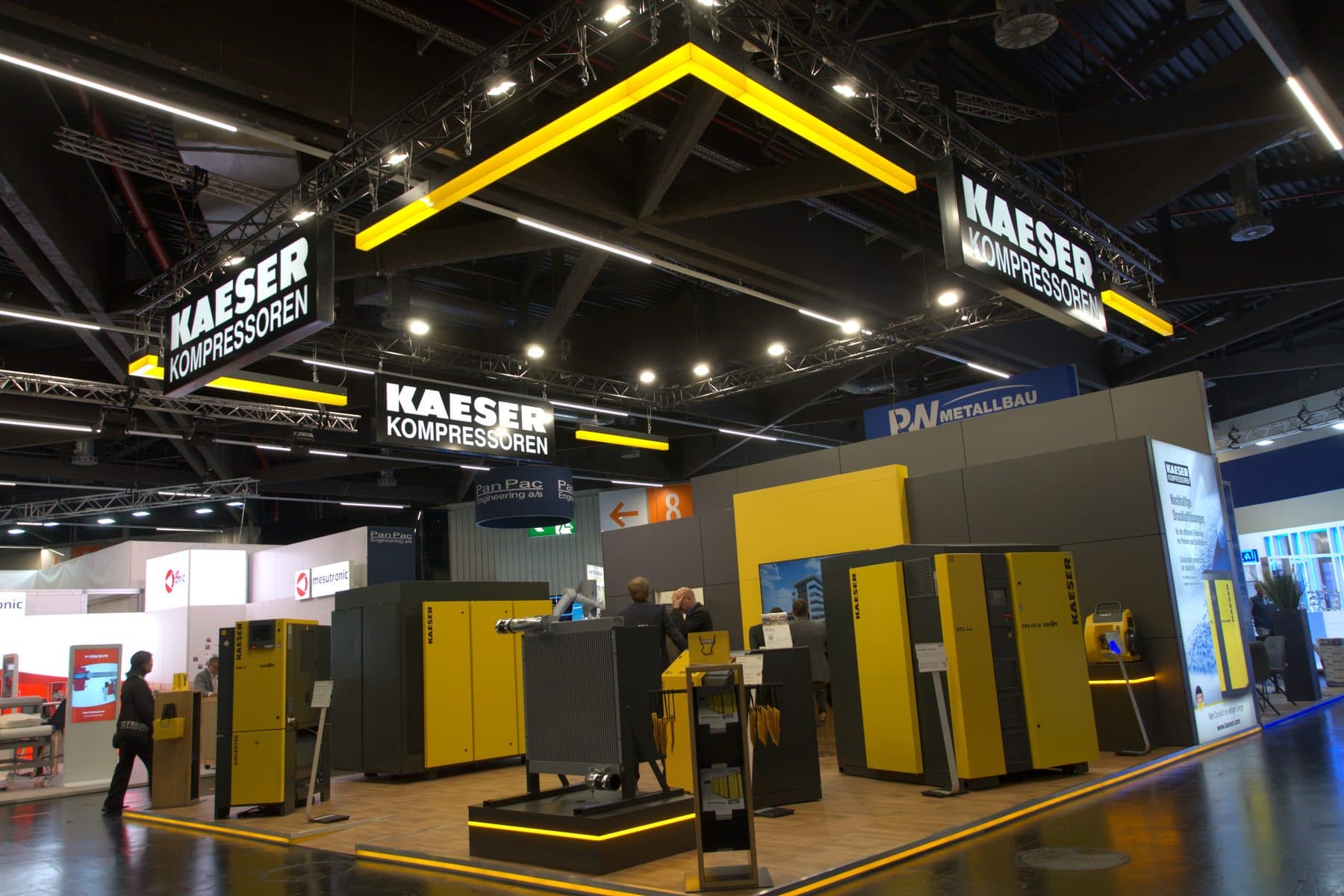 کمپرسورها در غرفه Kaeser Kompressoren در POWTECH TECHNOPHARM 2026